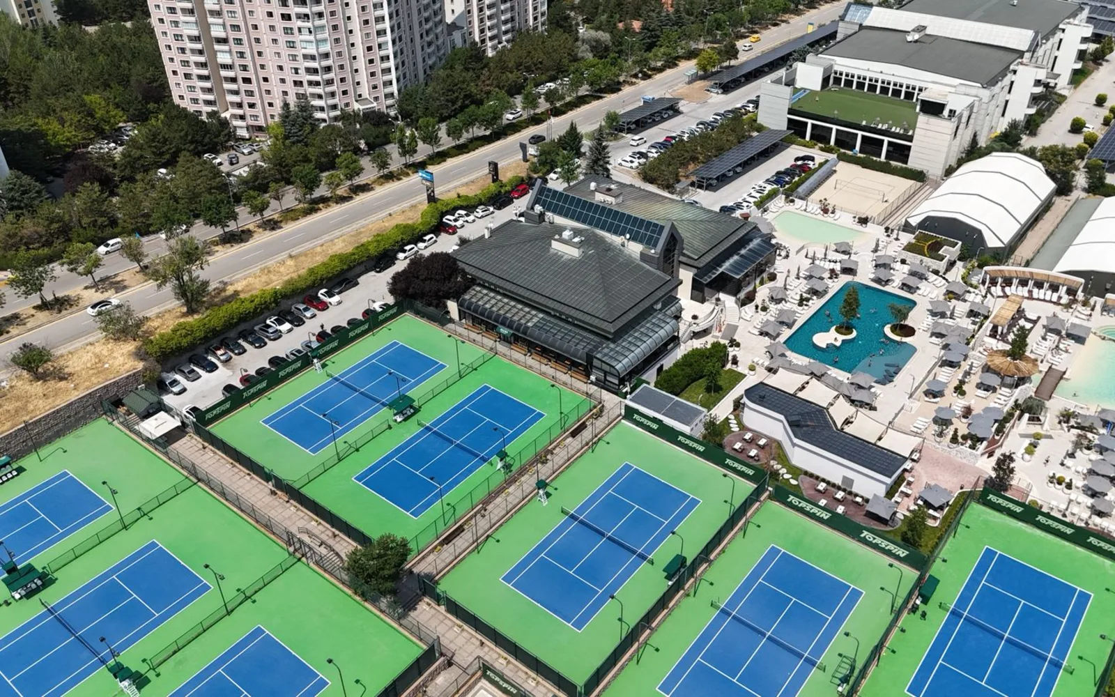 Topspin Tenis Akademisi Bilkent tesis görünümü