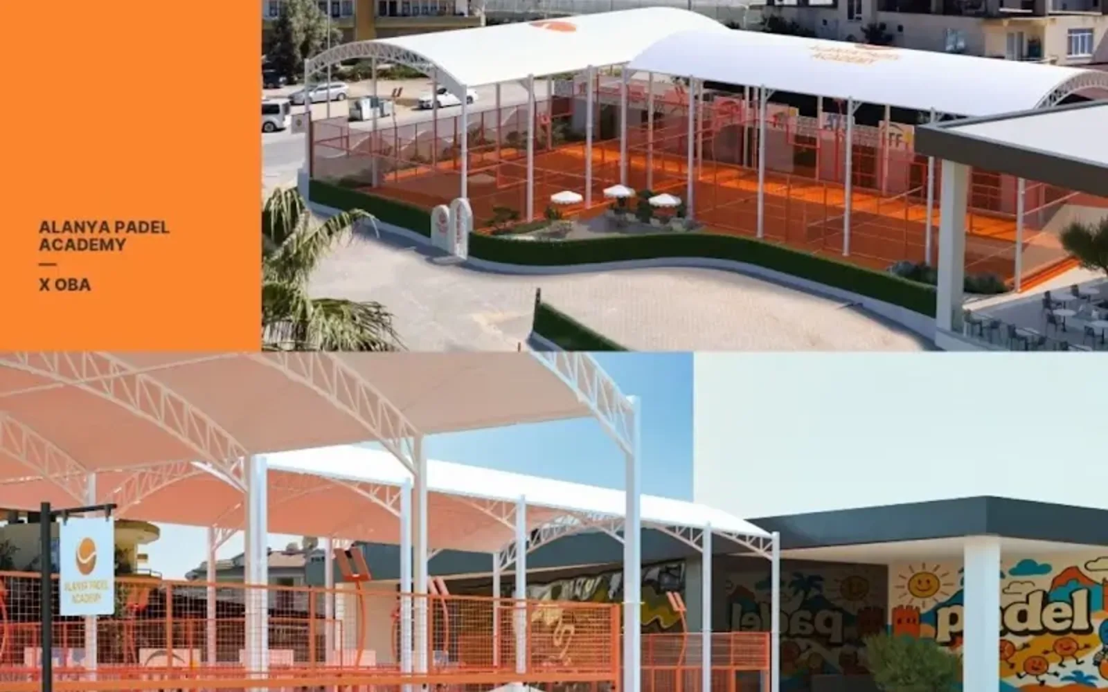 Alanya Padel Academy Oba tesis görünümü