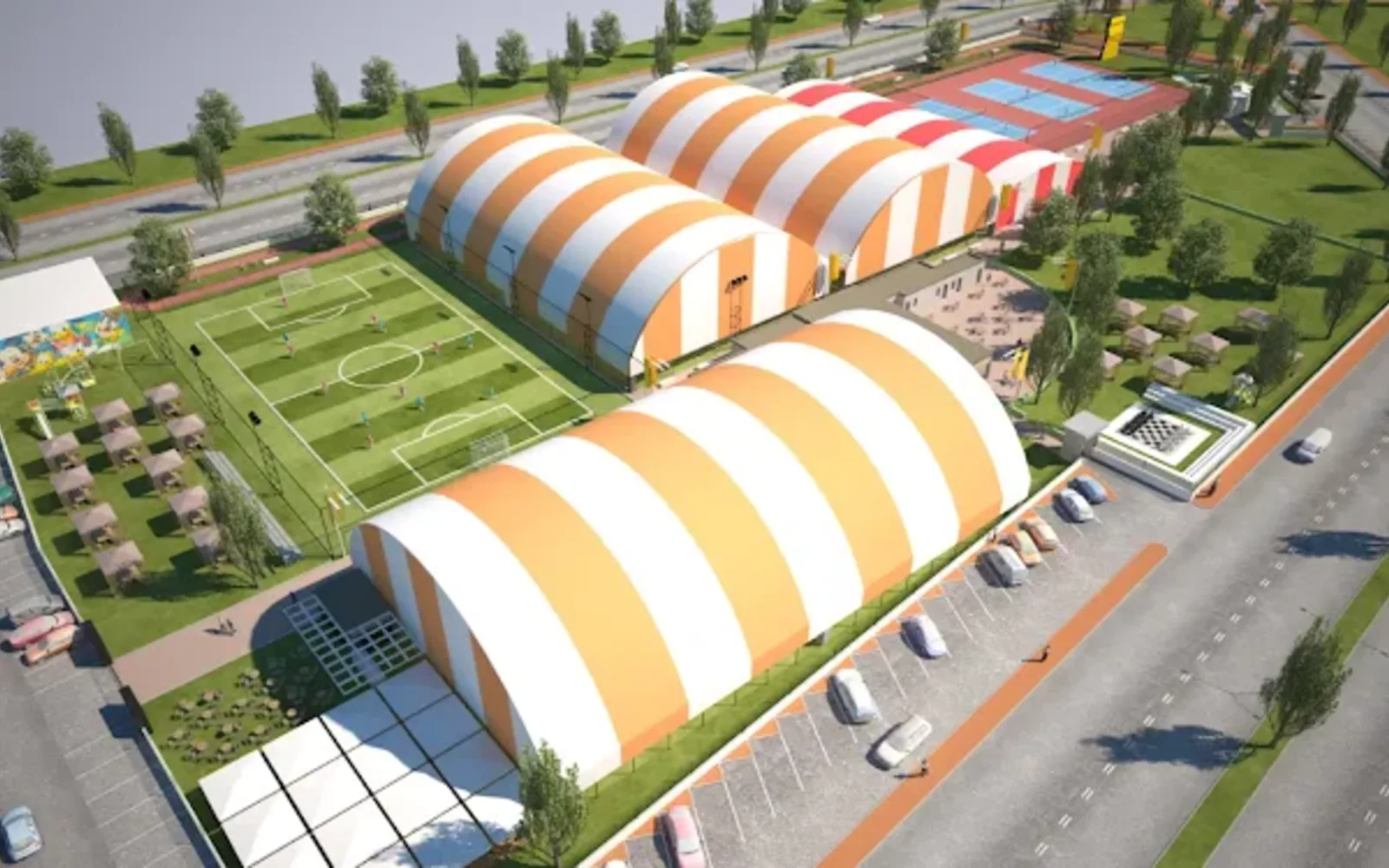 Camp D Padel tesis görünümü