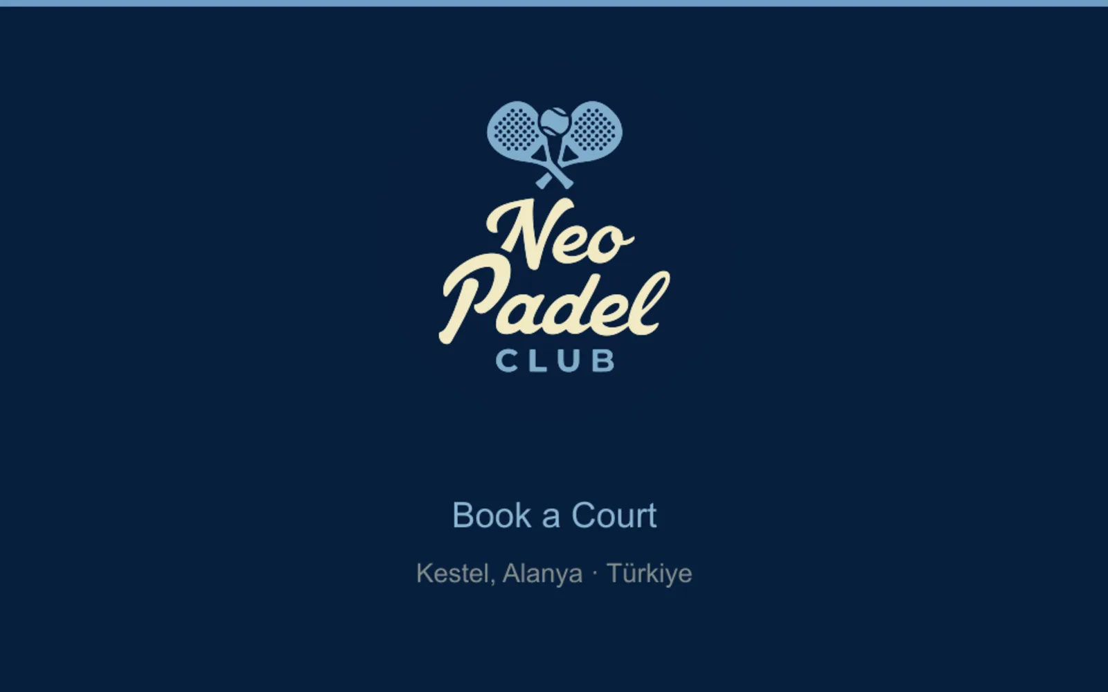 Neo Padel Club tesis görünümü